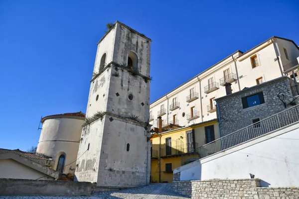 Zvonice Kostela Buonalbergo Horské Vesnice Provincii Benevento Itálie — Stock fotografie