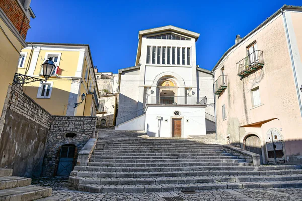 Façade Église Buonalbergo Village Montagne Dans Province Bénévent Italie — Photo