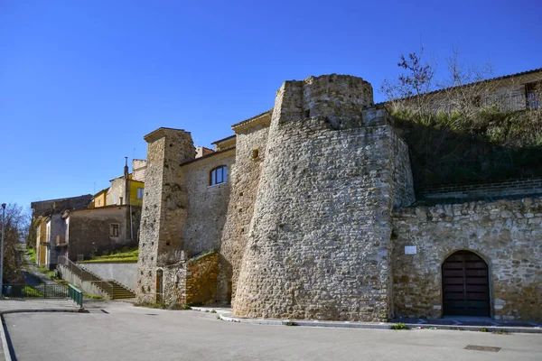 Entréport Montecalvo Irpinos Befästa Murar Medeltida Bergen Provinsen Avellino Italien — Stockfoto