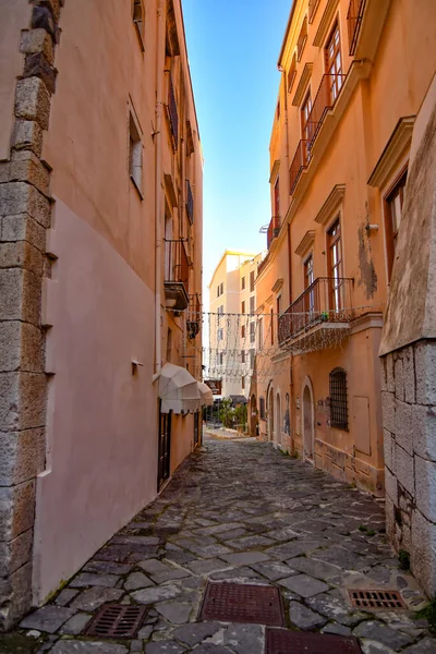 Une Ruelle Étroite Gaeta Une Ville Médiévale Région Latium Italie — Photo