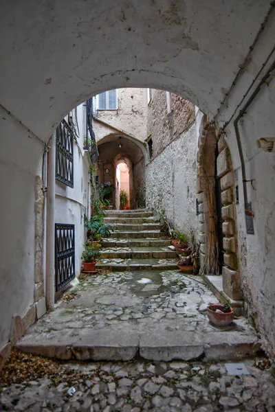 Smal Gränd Gaeta Medeltida Stad Lazio Regionen Italien — Stockfoto