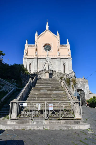 Gevel Van Een Kerk Gaeta Een Italiaanse Stad Regio Latium — Stockfoto