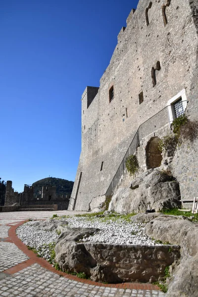 Mury Obronne Zamku Itri Historyczne Miasto Regionie Lacjum Włochy — Zdjęcie stockowe