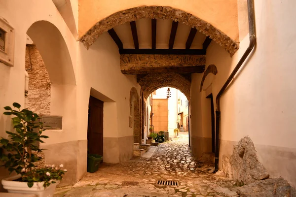 Een Steegje Itri Een Middeleeuwse Stad Lazio Italië — Stockfoto