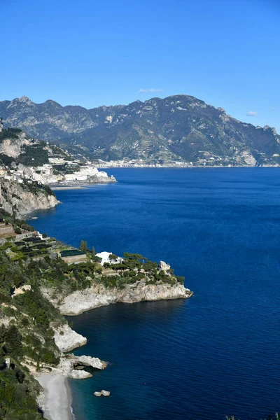 Bild Amalfikusten Och Dess Byar Med Utsikt Över Havet Italien — Stockfoto