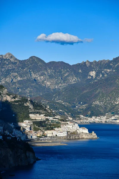 Bild Amalfikusten Och Dess Byar Med Utsikt Över Havet Italien — Stockfoto