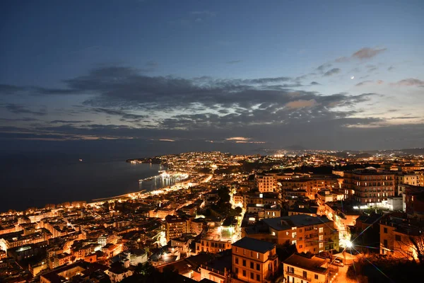 Night View Historic Center City Naples Italy — Stock Photo, Image