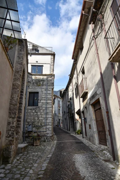 Eine Enge Straße Faicchio Einem Kleinen Dorf Der Provinz Benevento — Stockfoto
