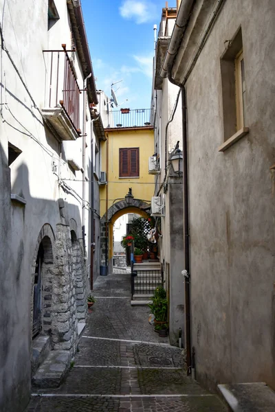 Une Rue Étroite Faicchio Petit Village Dans Province Bénévent Italie — Photo