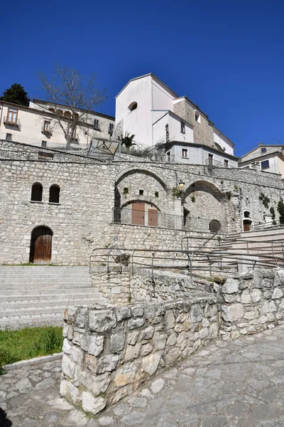 Ένας Στενός Δρόμος Στο Gesualdo Ένα Μικρό Χωριό Στην Επαρχία — Φωτογραφία Αρχείου