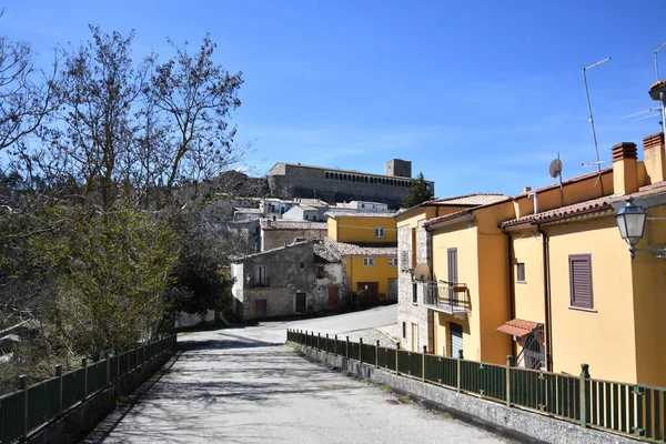 Úzká Ulice Bisaccii Malé Vesničce Provincii Avellino Itálie — Stock fotografie