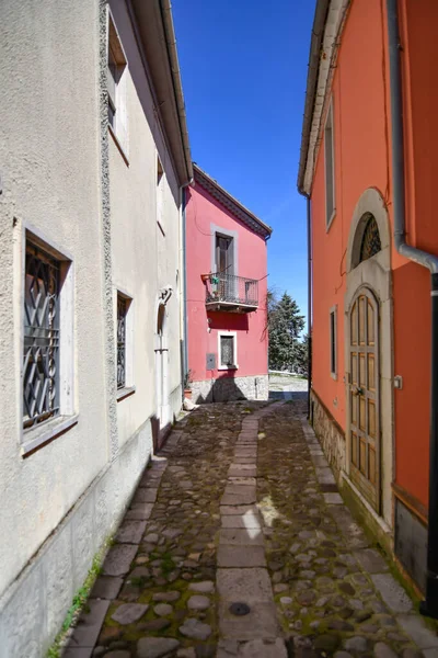 Uma Rua Estreita Bisaccia Uma Pequena Aldeia Província Avellino Itália — Fotografia de Stock