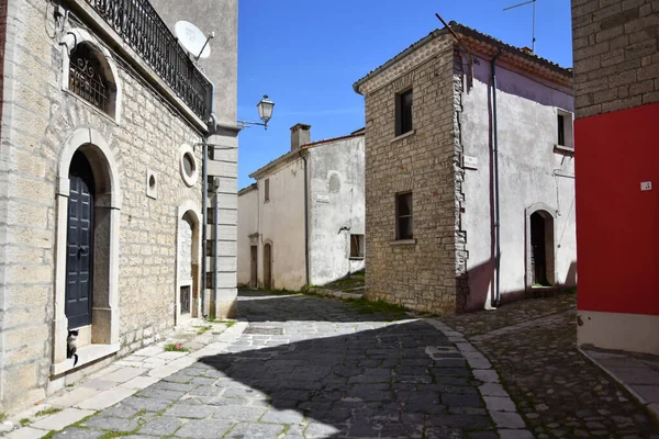 Une Rue Étroite Bisaccia Petit Village Dans Province Avellino Italie — Photo