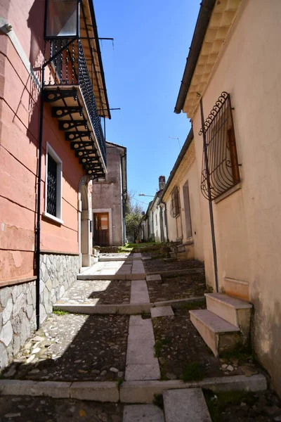 Una Calle Estrecha Bisaccia Pequeño Pueblo Provincia Avellino Italia — Foto de Stock