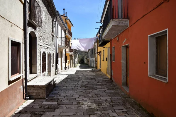 Una Calle Estrecha Bisaccia Pequeño Pueblo Provincia Avellino Italia — Foto de Stock