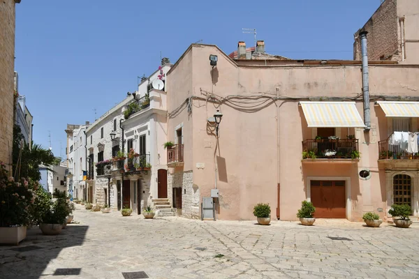 Narrow Street Old Houses Casamassima Apulian Village Province Bari Italy — 스톡 사진
