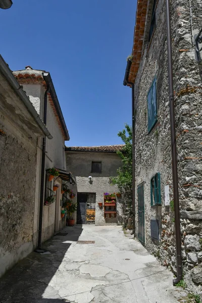 Narrow Street Old Houses Marsicovetere Village Mountains Basilicata Italy — Stock Photo, Image