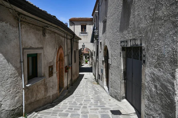 Narrow Street Old Houses Marsicovetere Village Mountains Basilicata Italy — Zdjęcie stockowe