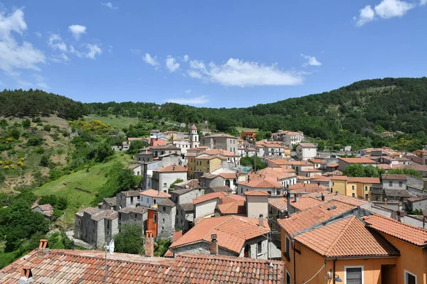Landscape Sasso Castalda Village Mountains Basilicata Italy — Stockfoto