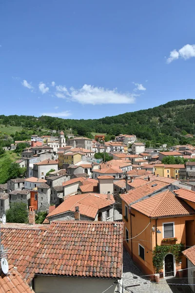 Landscape Sasso Castalda Village Mountains Basilicata Italy — Stock fotografie