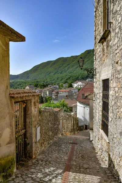Narrow Street Old Houses Petina Village Mountains Salerno Province Italy — Stock Photo, Image