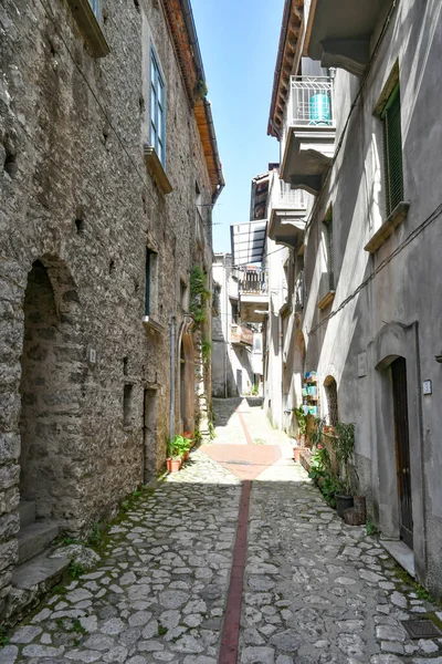 Narrow Street Old Houses Petina Village Mountains Salerno Province Italy — Stock Photo, Image