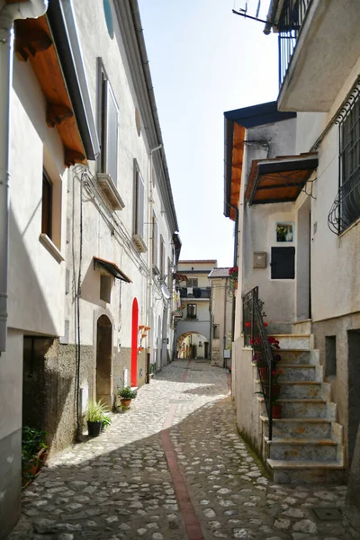 Narrow Street Old Houses Petina Village Mountains Salerno Province Italy — 图库照片