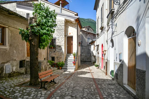 Narrow Street Old Houses Petina Village Mountains Salerno Province Italy — Foto de Stock