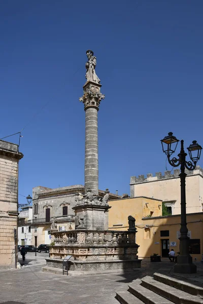 The window of an old house in Presicce, an Apulian town in the province of Lecce, Italy.