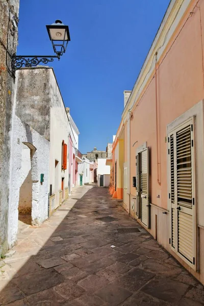 Narrow Street Old Houses Presicce Picturesque Village Province Lecce Italy — Fotografia de Stock