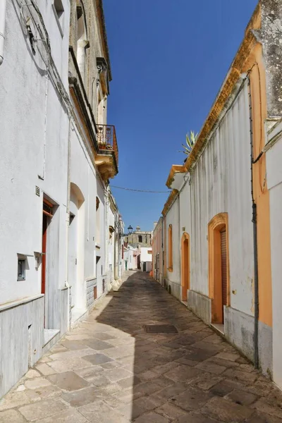 Narrow Street Old Houses Presicce Picturesque Village Province Lecce Italy — Zdjęcie stockowe