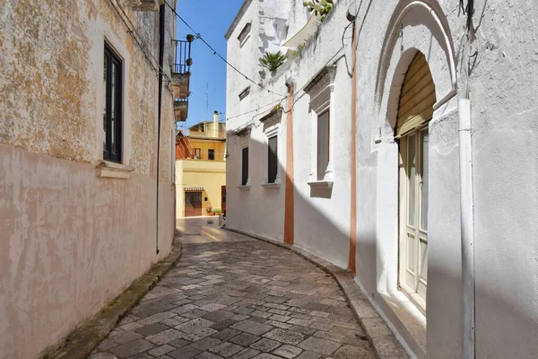 Narrow Street Old Houses Presicce Apulian Village Province Lecce Italy — Stock Photo, Image