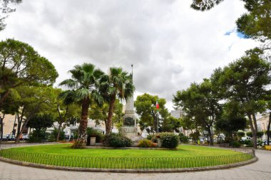 A town square in Galatina, a baroque town in the province of Lecce in Puglia, Italy.