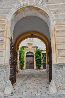 The entrance in an of house in Galatina, an old village in the province of Lecce in Italy.