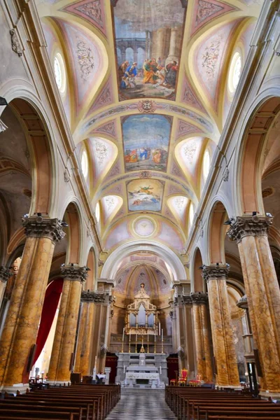 Interior Church Medieval Paintings Built Saint Catherin Galatina Historic City — Zdjęcie stockowe