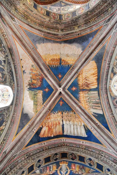 Interior Church Medieval Paintings Built Saint Catherin Galatina Historic City — 图库照片