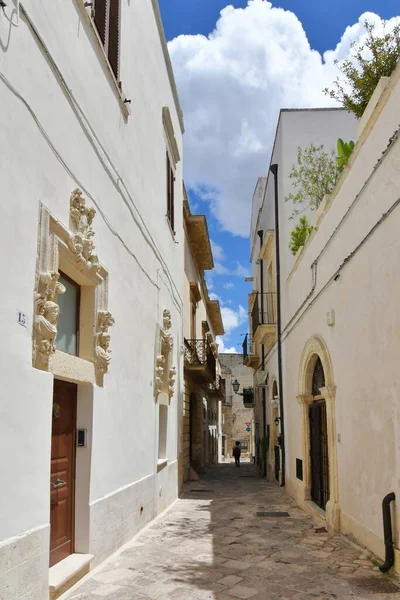 Narrow Street Old Houses Galatina Apulian Village Province Lecce Italy — Stock Fotó