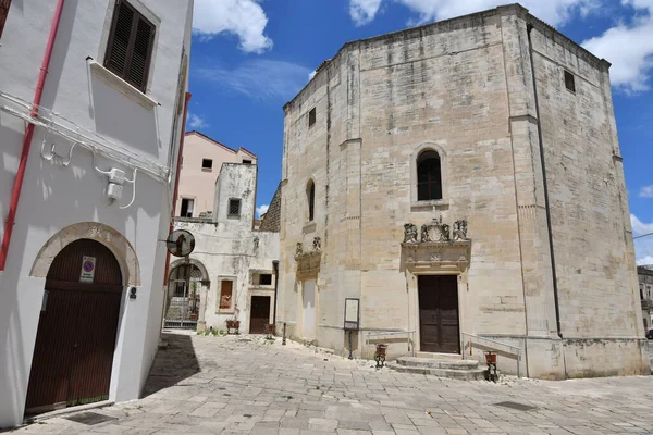 Narrow Street Old Houses Galatina Apulian Village Province Lecce Italy — 图库照片