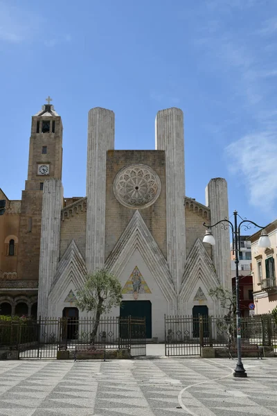 Facade Church Gallipoli Touristic Village Province Lecce Italy — 스톡 사진