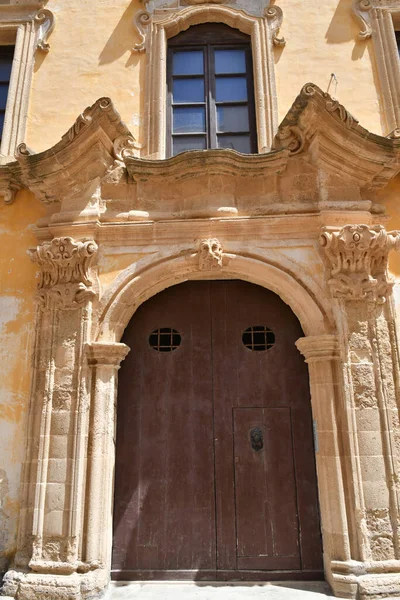 Facade Old House Gallipoli Old Village Province Lecce Italy — Stok fotoğraf