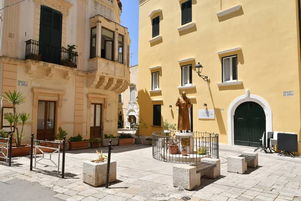 Narrow Street Old Houses Gallipoli Apulian Village Province Lecce Italy — Stockfoto