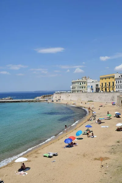 Beach Old Town Gallipoli Province Lecce Italy —  Fotos de Stock