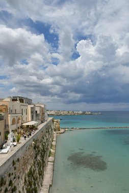 The ancient walls that in the Middle Ages defended the city of Otranto from the attack of pirates, Italy.