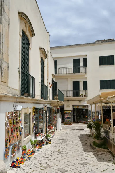 Narrow Street Old Houses Historic Center Otranto Town Puglia Italy — ストック写真