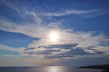Sunset over Santa Maria di Leuca, a seaside town in southern Italy.