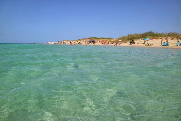 Transparency Sea Water Beach Salento Southern Italy — Photo