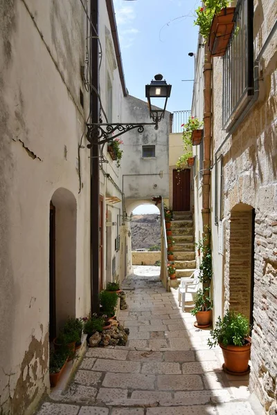 Narrow Street Old Houses Irsina Basilicata Region Southern Italy — ストック写真