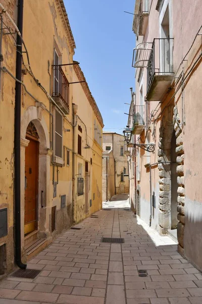 Narrow Street Old Houses Irsina Basilicata Region Southern Italy —  Fotos de Stock