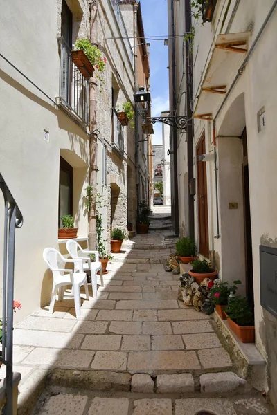 Narrow Street Old Houses Irsina Basilicata Region Southern Italy — Photo