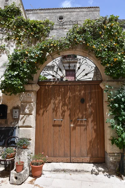 Entrance Old House Irsina Old Town Matera Province Italy — 스톡 사진